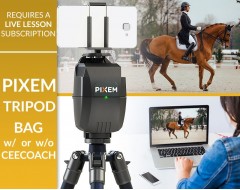 El paquete de lecciones en vivo PIXEM incluye un dispositivo PIXEM completo, un trípode y una bolsa de transporte.