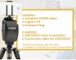El paquete de lecciones en vivo PIXEM incluye un dispositivo PIXEM completo, un trípode y una bolsa de transporte.