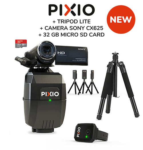 PIXIO + Cámara SONY CX625 + tarjeta microSD de 32GB + trípode