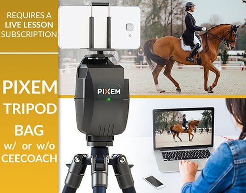 Le pack PIXEM live lesson comprend un système PIXEM complet, un trépied, un sac de transport (et un ceecoach optionnel)