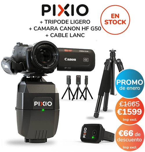 PACK PIXIO + Cámara CANON HF G50 + trípode + cable LANC