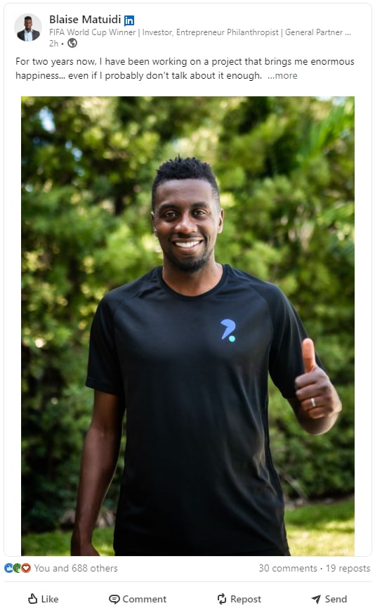 Blaise Matuidi Post LinkedIn