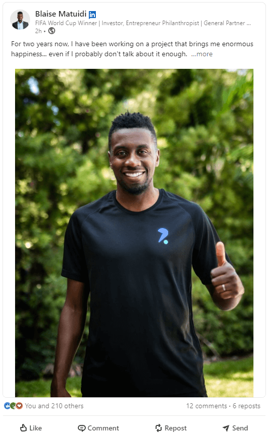 Blaise Matuidi Post LinkedIn